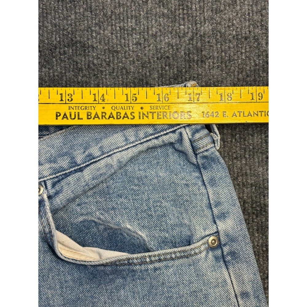 Wrangler Straight Jeans Mens 36x34 Blue Denim Low Waist High Rise Medium Wash - Picture 7 of 10